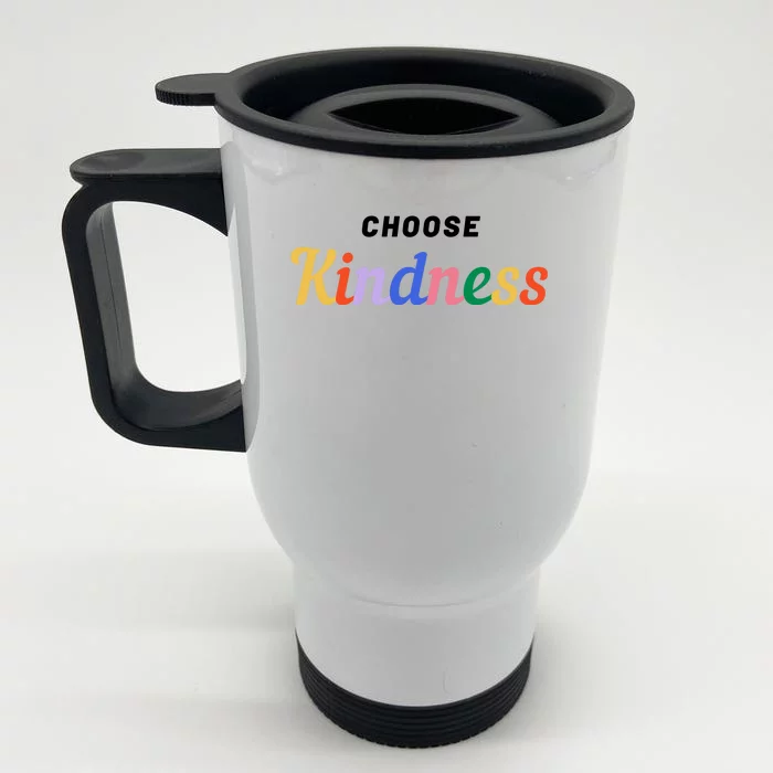 Choose Kindness Colorful Positive Quote Front & Back Stainless Steel Travel Mug