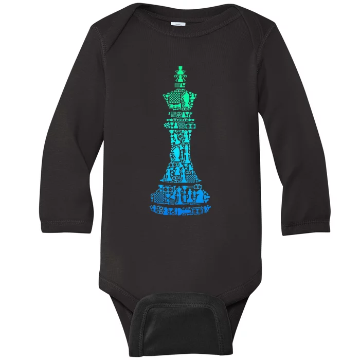 Chess King Baby Long Sleeve Bodysuit