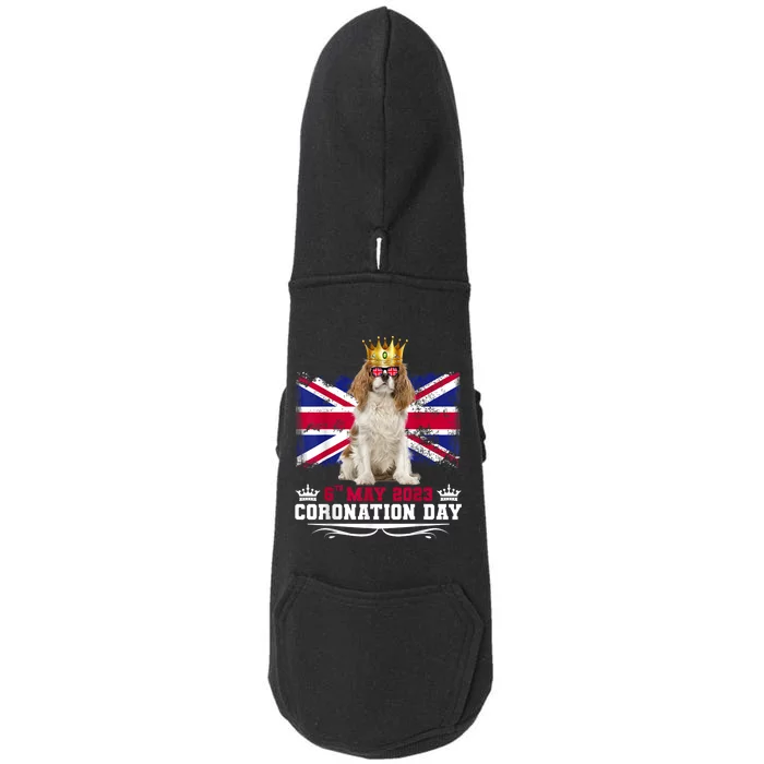 Cavalier King Charles Women & Union Jack Coronation Day Doggie 3-End Fleece Hoodie