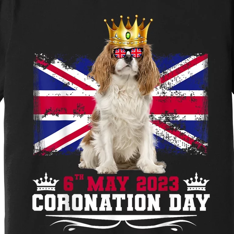 Cavalier King Charles Women & Union Jack Coronation Day Premium T-Shirt