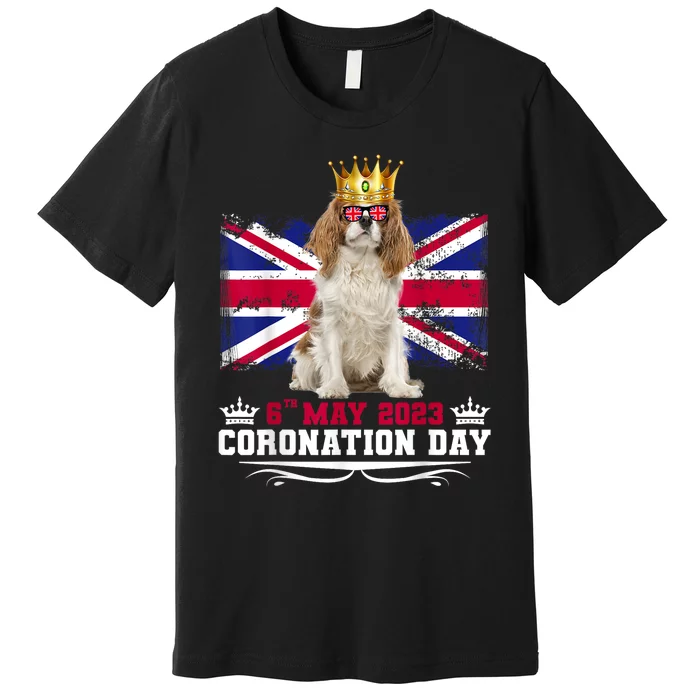 Cavalier King Charles Women & Union Jack Coronation Day Premium T-Shirt