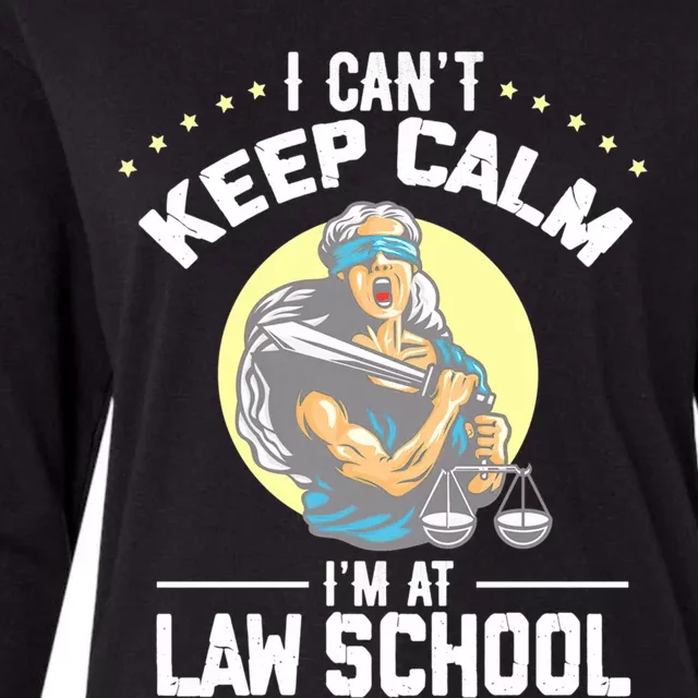 Cant Keep Calm At Law School Future Lawyer Scale Graduation Cute Gift Womens Cotton Relaxed Long Sleeve T-Shirt