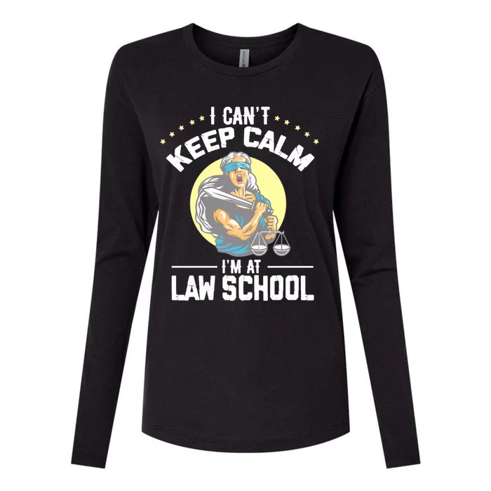 Cant Keep Calm At Law School Future Lawyer Scale Graduation Cute Gift Womens Cotton Relaxed Long Sleeve T-Shirt