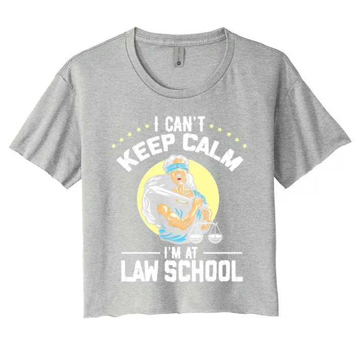 Cant Keep Calm At Law School Future Lawyer Scale Graduation Cute Gift Women's Crop Top Tee