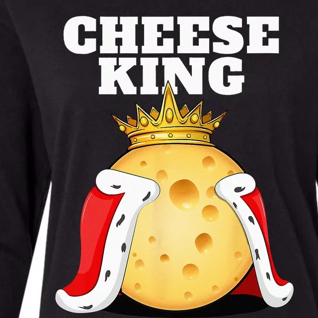 Cheese King Cheese Lover Cute Cheese Womens Cotton Relaxed Long Sleeve T-Shirt