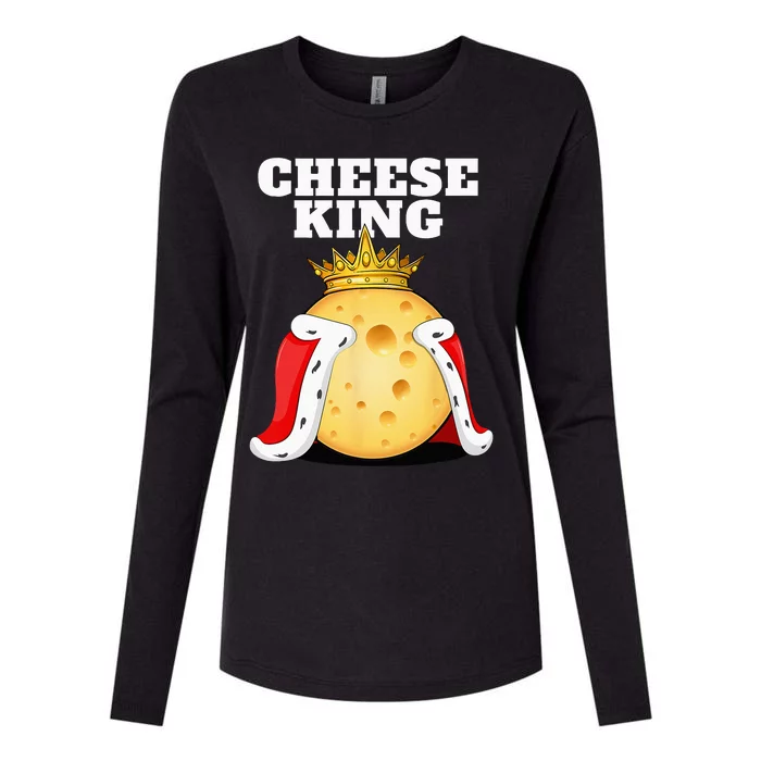 Cheese King Cheese Lover Cute Cheese Womens Cotton Relaxed Long Sleeve T-Shirt