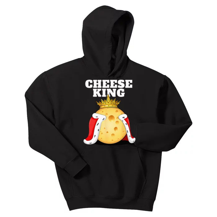 Cheese King Cheese Lover Cute Cheese Kids Hoodie