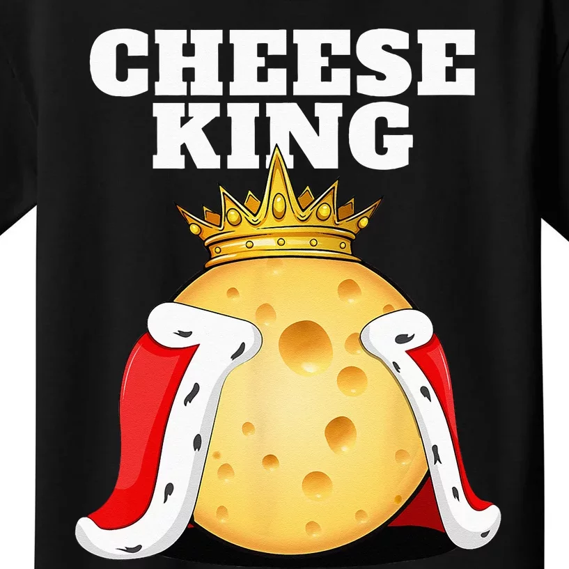 Cheese King Cheese Lover Cute Cheese Kids T-Shirt