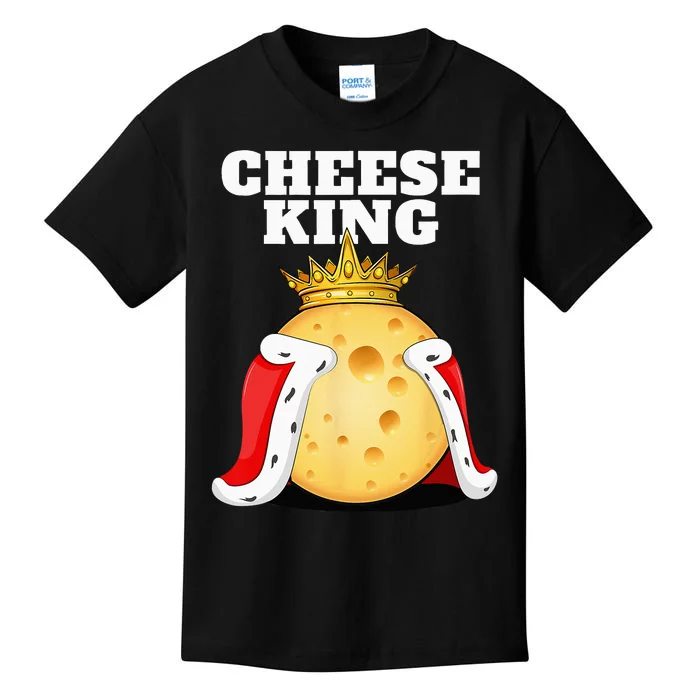 Cheese King Cheese Lover Cute Cheese Kids T-Shirt