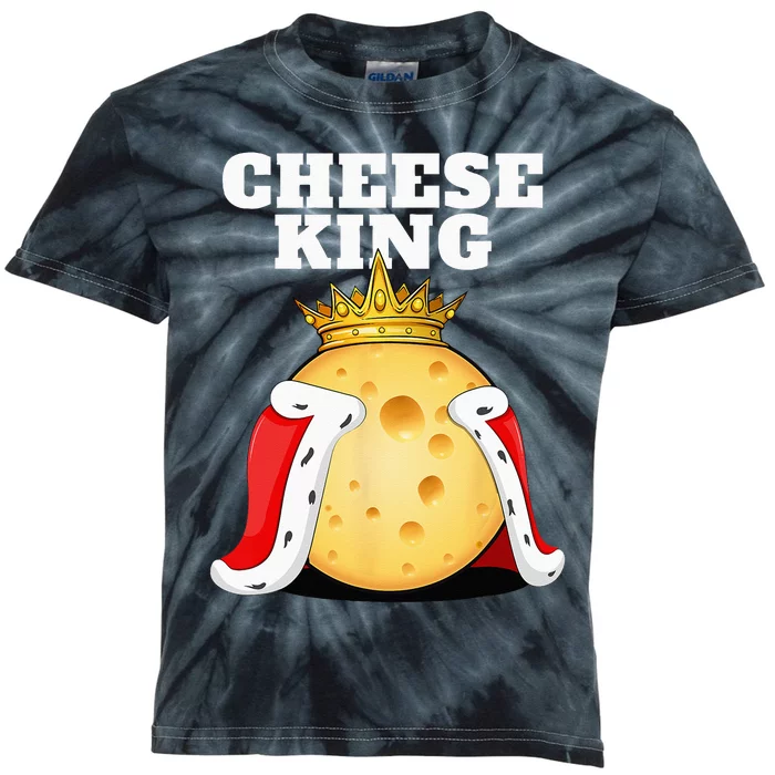 Cheese King Cheese Lover Cute Cheese Kids Tie-Dye T-Shirt