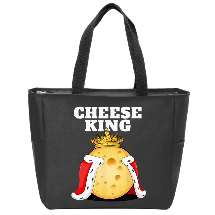 Cheese King Cheese Lover Cute Cheese Zip Tote Bag