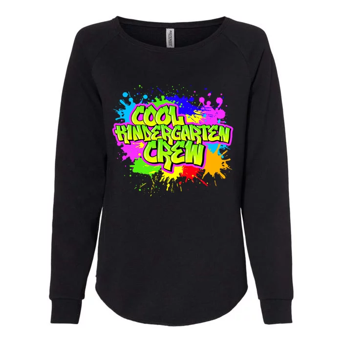 Cool Kindergarten Crew Graphitti Kindergarten Teacher Gift Womens California Wash Sweatshirt