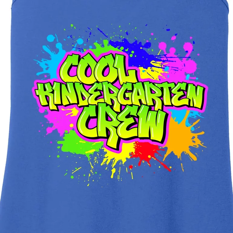 Cool Kindergarten Crew Graphitti Kindergarten Teacher Gift Ladies Essential Tank