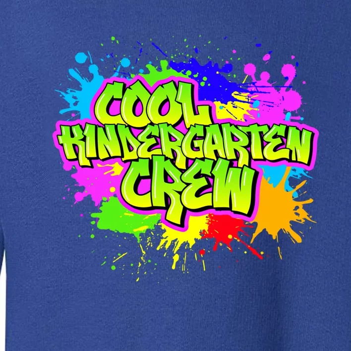 Cool Kindergarten Crew Graphitti Kindergarten Teacher Gift Toddler Sweatshirt