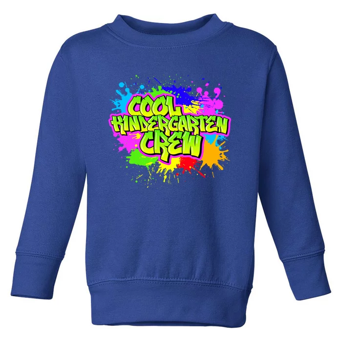 Cool Kindergarten Crew Graphitti Kindergarten Teacher Gift Toddler Sweatshirt