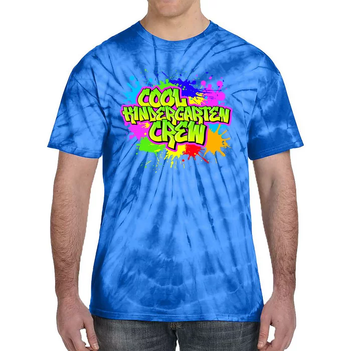 Cool Kindergarten Crew Graphitti Kindergarten Teacher Gift Tie-Dye T-Shirt