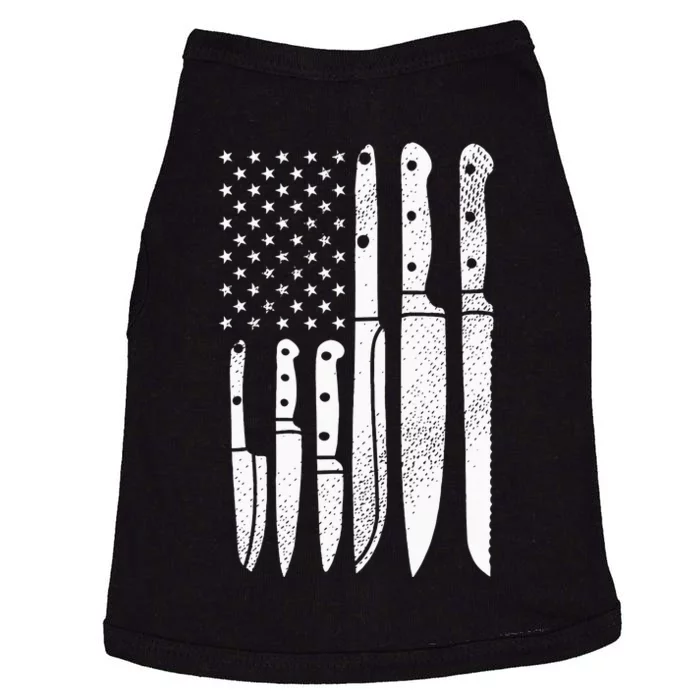 Chef Knives Cooking Utensil Cook Cooking US Flag July 4 Doggie Tank