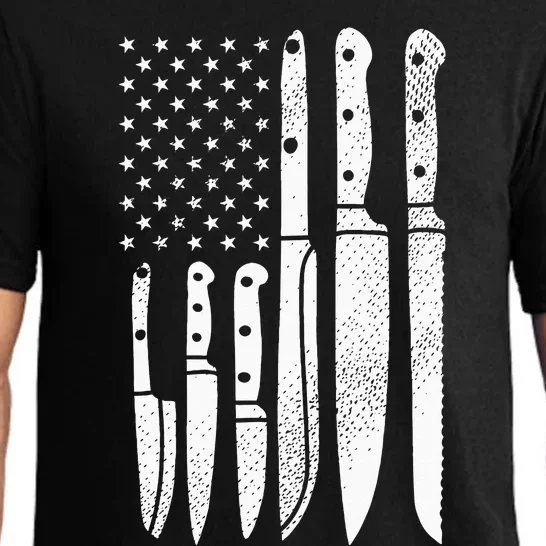 Chef Knives Cooking Utensil Cook Cooking US Flag July 4 Pajama Set