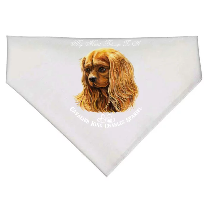 Cavalier King Charles Spaniel Ruby Cavalier King Charles Cool Gift USA-Made Doggie Bandana