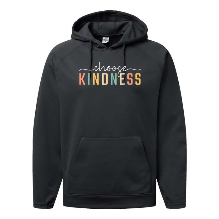 Choose Kindness Casual Trendy Be Kind Inspirational Performance Fleece Hoodie