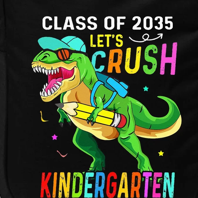 Crush Kindergarten class 2035 back to school dinosaur Impact Tech Backpack