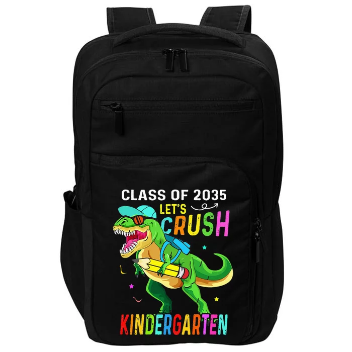 Crush Kindergarten class 2035 back to school dinosaur Impact Tech Backpack