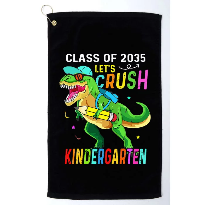 Crush Kindergarten class 2035 back to school dinosaur Platinum Collection Golf Towel