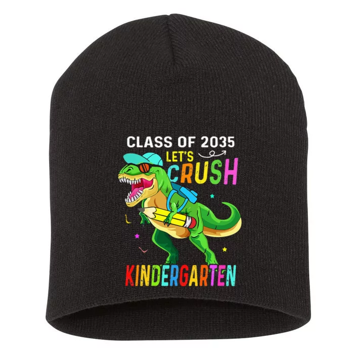 Crush Kindergarten class 2035 back to school dinosaur Short Acrylic Beanie