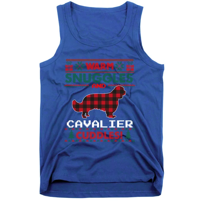 Cavalier King Charles Spaniel Pajama Ugly Christmas Sweater Gift Tank Top