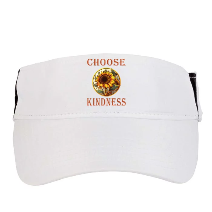 Choose Kindness Colorful Sunflower Adult Drive Performance Visor