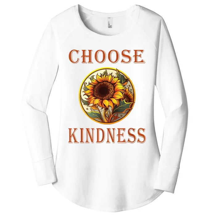 Choose Kindness Colorful Sunflower Women's Perfect Tri Tunic Long Sleeve Shirt