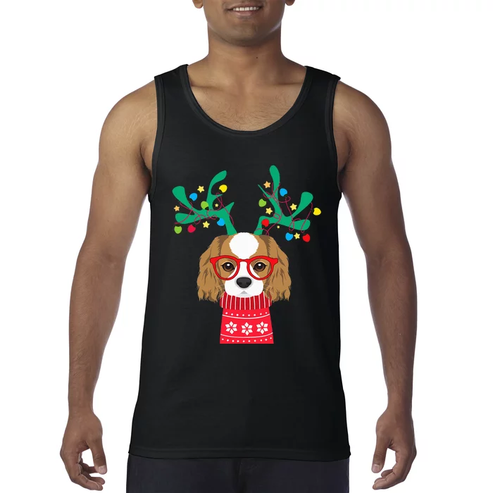 Cavalier King Charles Spaniel Funny Holiday Xmas Christmas Tank Top