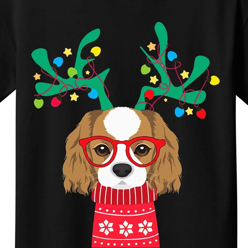 Cavalier King Charles Spaniel Funny Holiday Xmas Christmas Kids T-Shirt