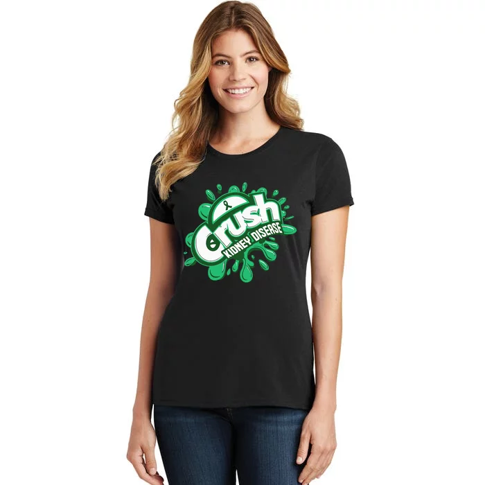 Crush Kidney Disease Grafiti Kidney Disease Awareness Women's T-Shirt