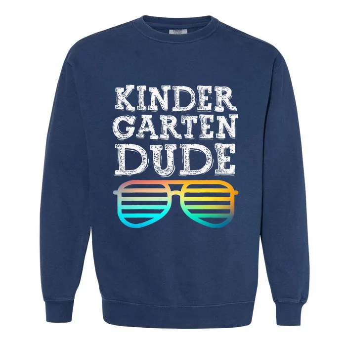 Cool Kindergarten Dude Fun Sunglasses First Day Garment-Dyed Sweatshirt