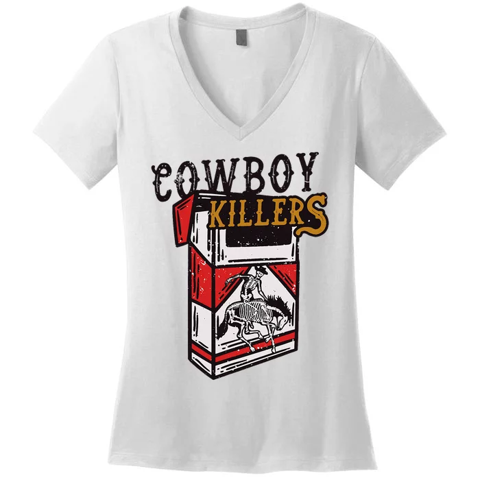 Cowboy Killers Design Women's V-Neck T-Shirt