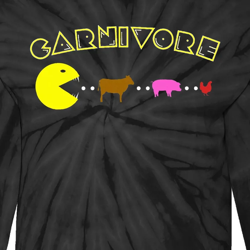 Carnivore Keto Diet Meat Eater Tie-Dye Long Sleeve Shirt