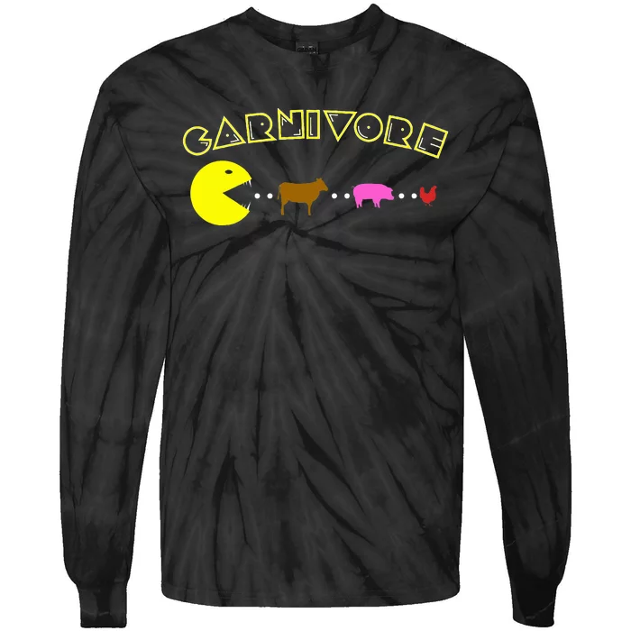 Carnivore Keto Diet Meat Eater Tie-Dye Long Sleeve Shirt