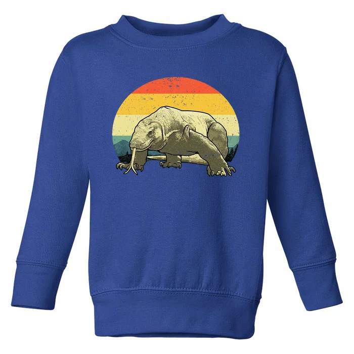 Cute Komodo Dragon Vintage Komodo Dragon Toddler Sweatshirt