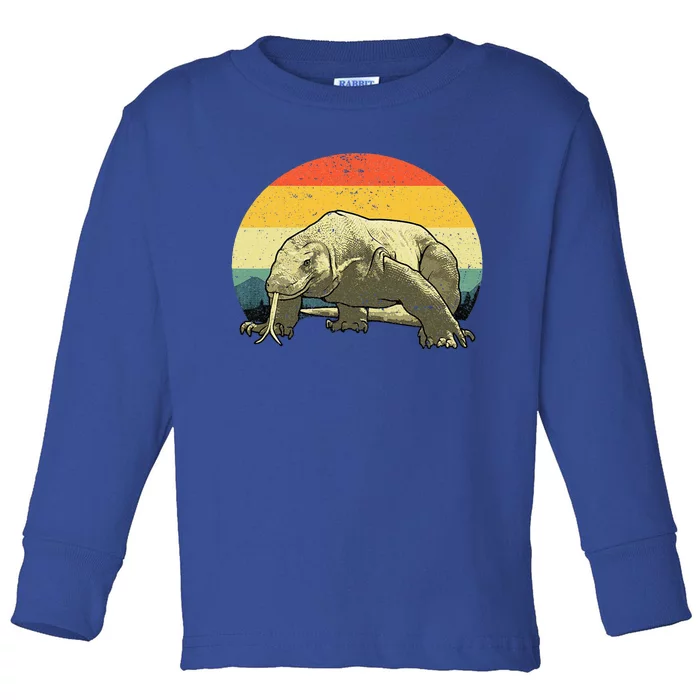 Cute Komodo Dragon Vintage Komodo Dragon Toddler Long Sleeve Shirt