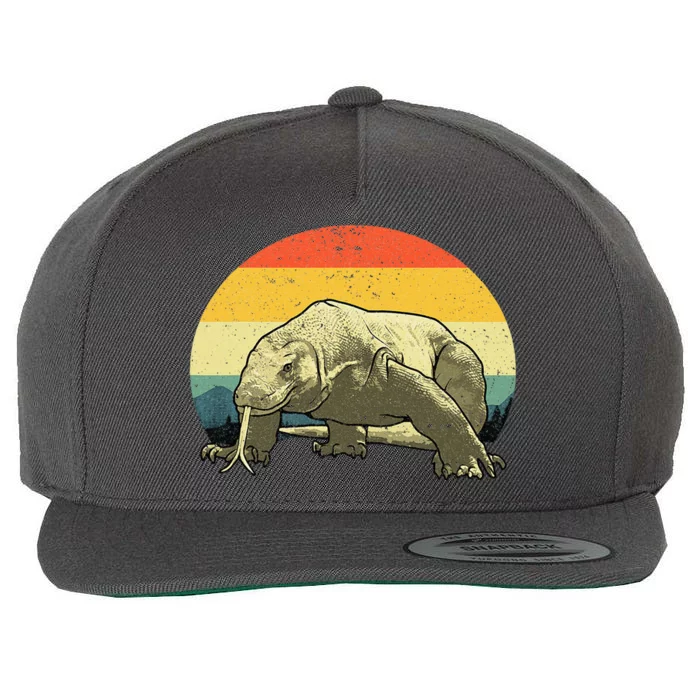 Cute Komodo Dragon Vintage Komodo Dragon Wool Snapback Cap