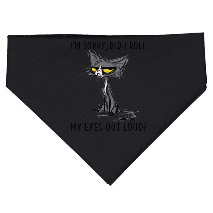 Cat Kitten Did I Roll My Eyes Out Loud USA-Made Doggie Bandana