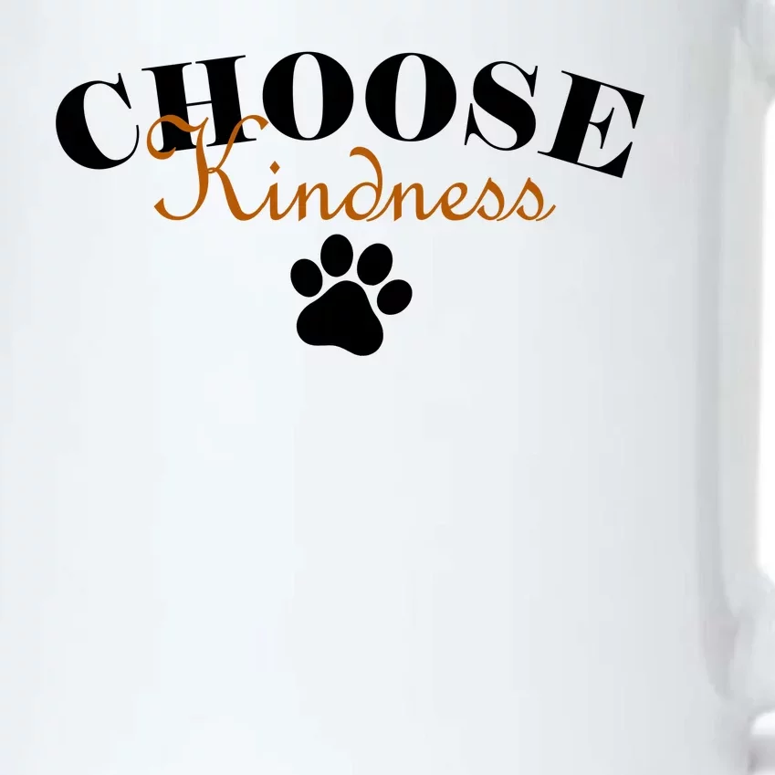 Choose Kindness Dog Paw Print Black Color Changing Mug