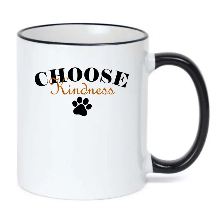 Choose Kindness Dog Paw Print Black Color Changing Mug