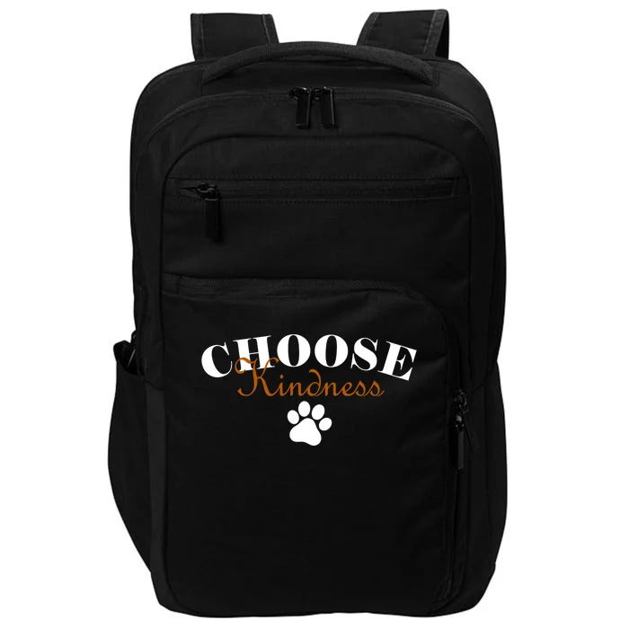 Choose Kindness Dog Paw Print Impact Tech Backpack