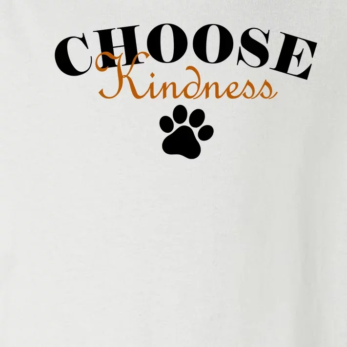 Choose Kindness Dog Paw Print Toddler Long Sleeve Shirt