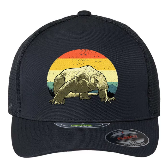 Cute Komodo Dragon Vintage Komodo Dragon Flexfit Unipanel Trucker Cap