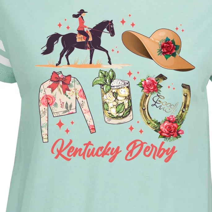 Cute Kentucky Derby Good Luck Enza Ladies Jersey Football T-Shirt