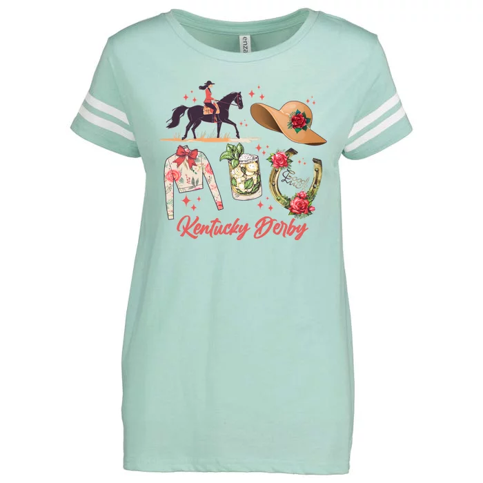 Cute Kentucky Derby Good Luck Enza Ladies Jersey Football T-Shirt