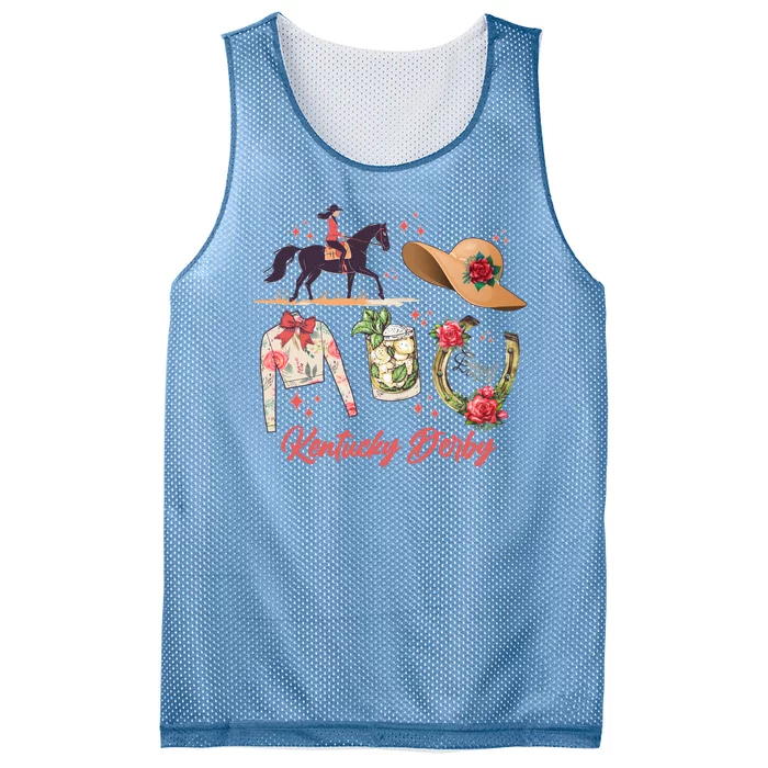 Cute Kentucky Derby Good Luck Mesh Reversible Basketball Jersey Tank